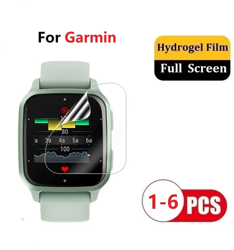 ป้องกันหน้าจอสำหรับ Garmin Watch SQ 2ฟิล์มไฮโดรเจลไม่ใช่ฟิล์มกระจกสำหรับ sq2 Garmin Soft TPU ฟิล์มป้องกันหน้าจอฟอยล์