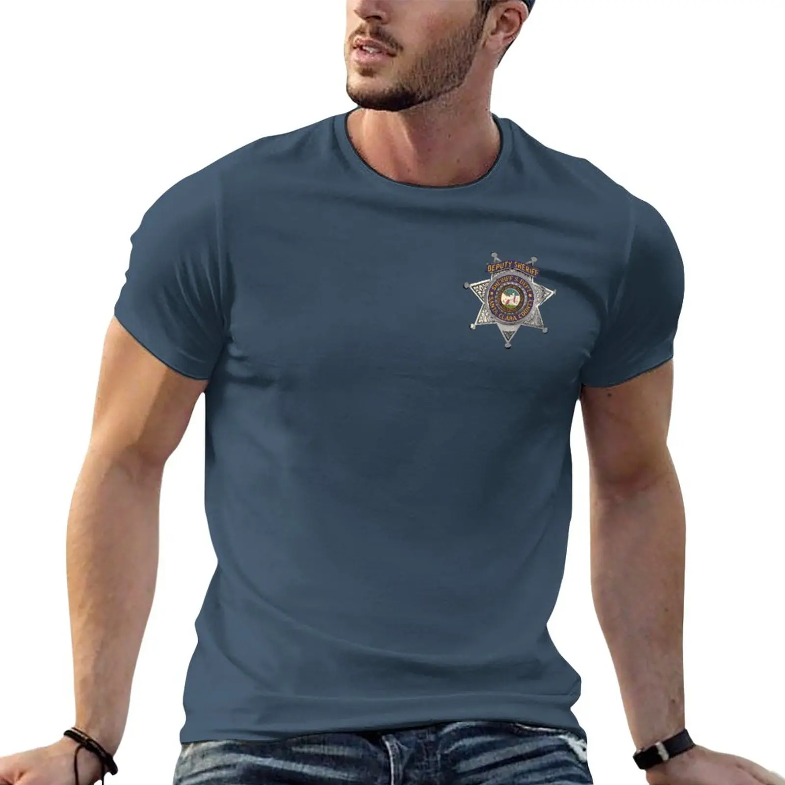 Santa Clara County Deputy Sheriff T-Shirt plus sizes aesthetic clothes graphics heavyweight t shirts for men