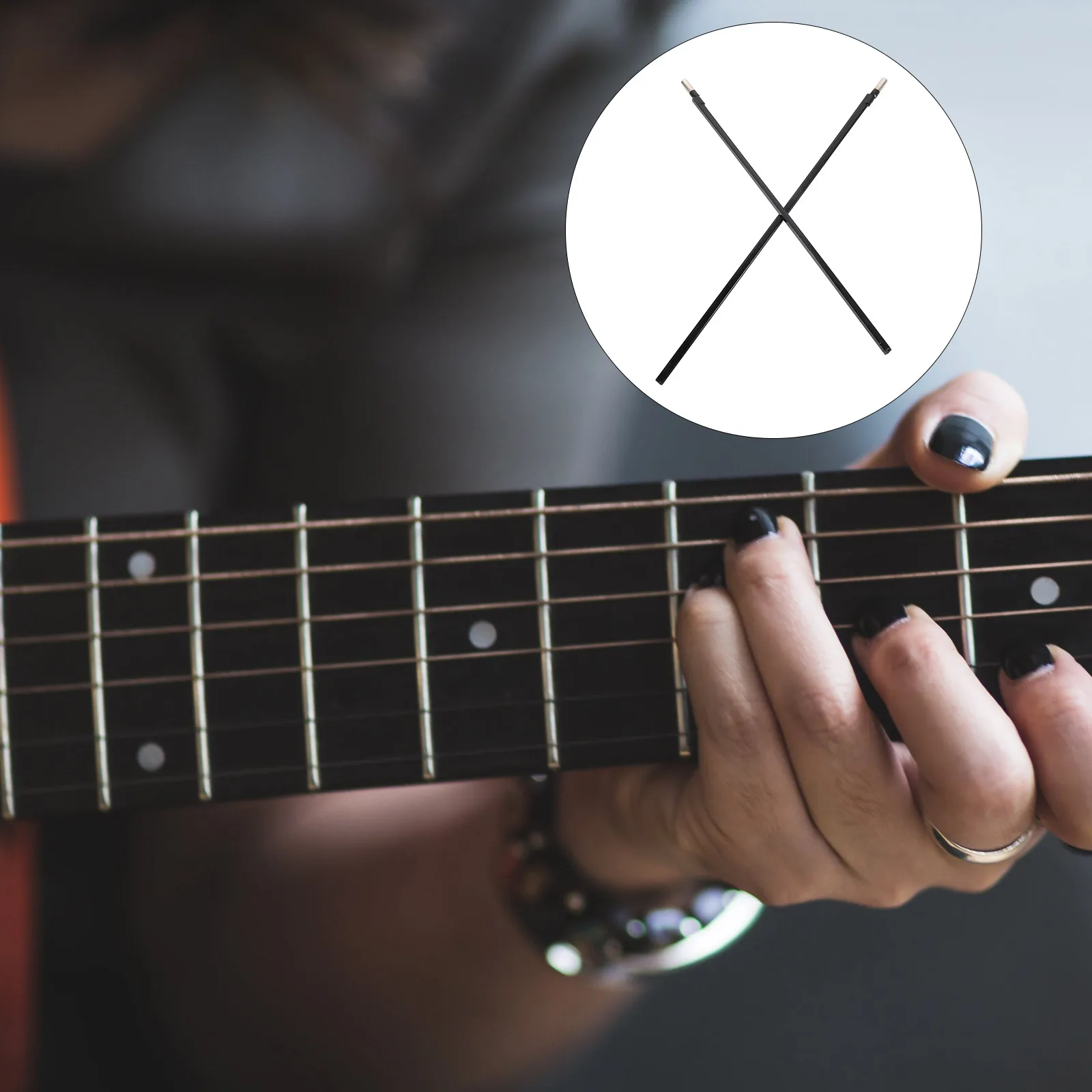 

2Pcs Guitar Truss Rods Steel Adjustable Neck Supports Professional Maintenance Tools for Electric Acoustic Guitar Repair