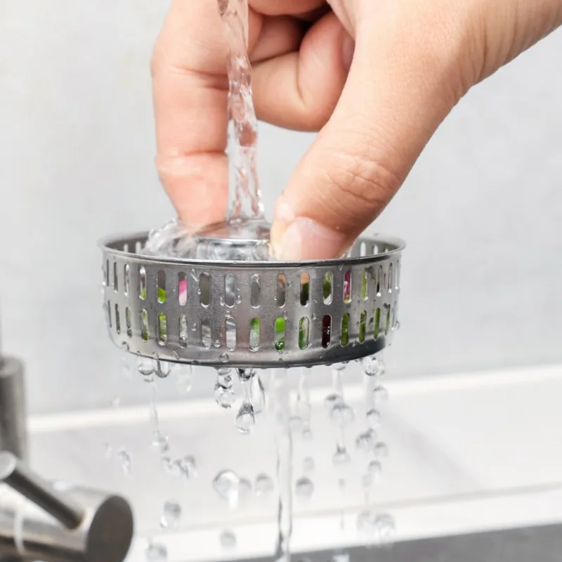 Universal Stainless Steel Pop-Up Drain Filter Anti Odor Sink Strainer Bathtub Ground Leakage Hair Catcher Bathroom Accessories