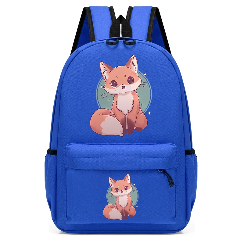 Fox Print Backpack School Bag Girl Back Pack for Children Kid Child Teenager Female Schoolbag Primary Women Bagpack Teen Bookbag