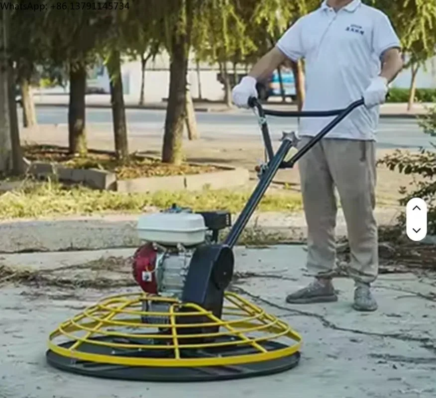 Hand-Pushed Concrete Helicopter Power Trowel for Concrete Leveling Working Diameter 100cm  Engine Concrete Power Trowel