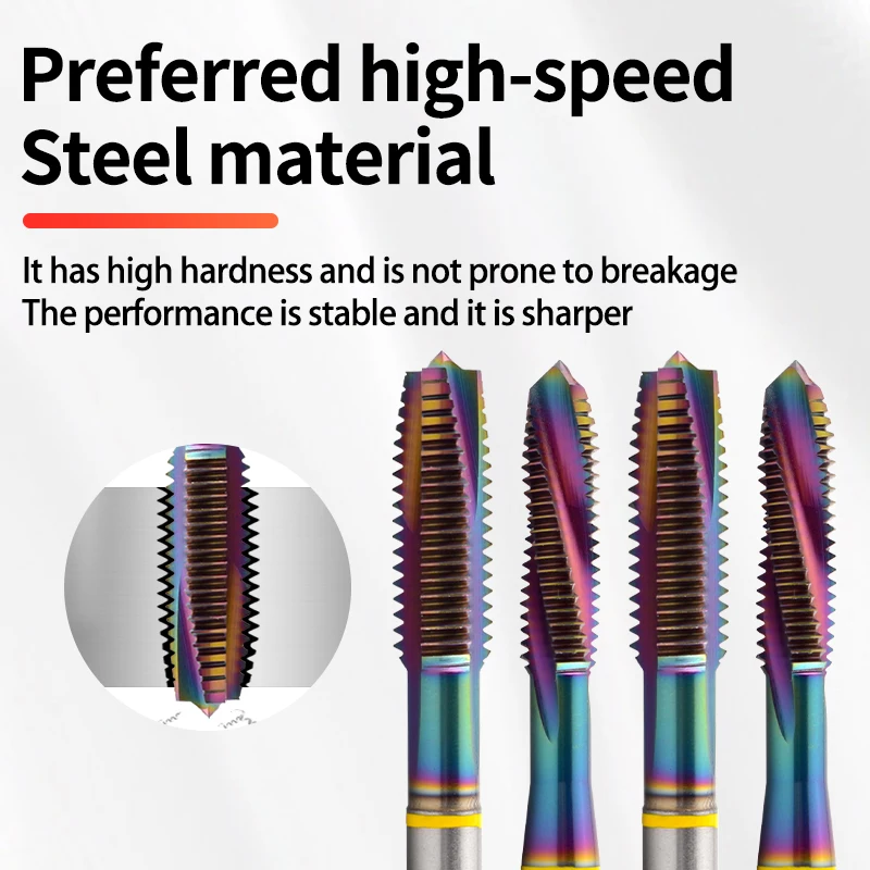 BOSS TAPS HSS-G JIS Standard Spiral Pointed Tap M2 M2.5 M3 M4 M5 M6 M7 M8 M10 M12 Machine Screw Thread Taps For Stainless Steel