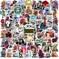 50/100PCS Disney Cool Star Wars Cartoon Sticker DIY Diary Laptop Luggage Skateboard Graffiti Decals Fun for Kid Toys