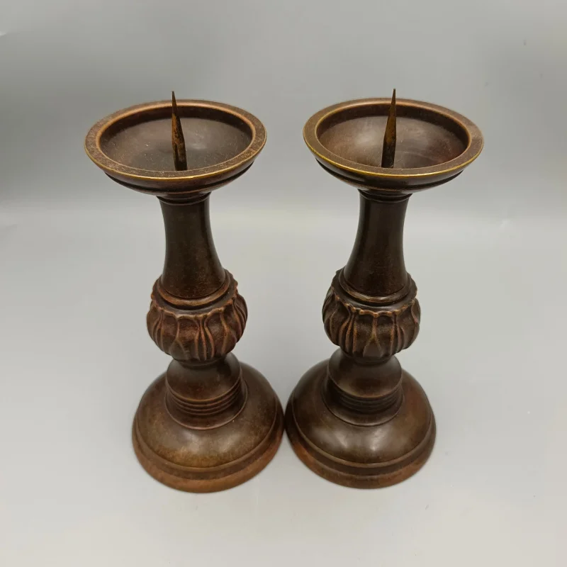 Lotus Copper Candle Holder Antique Style Home Decor Gift Craft Antique Wholesale