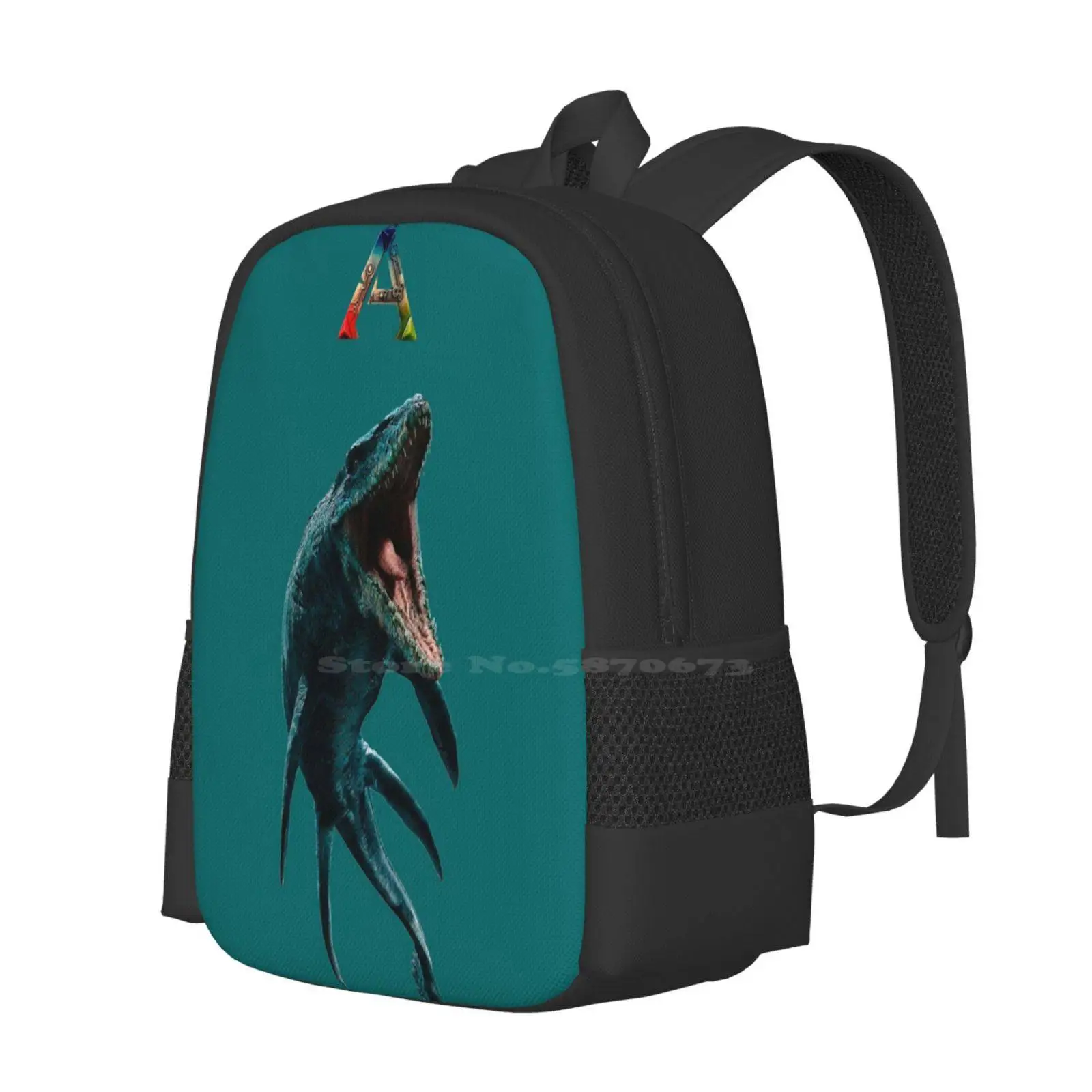 Ark Mosasaurus Hot Sale Schoolbag Backpack Fashion Bags Ark Survival Evolved Mosasaurus Ark Valguero Marine Seas Dinosaur