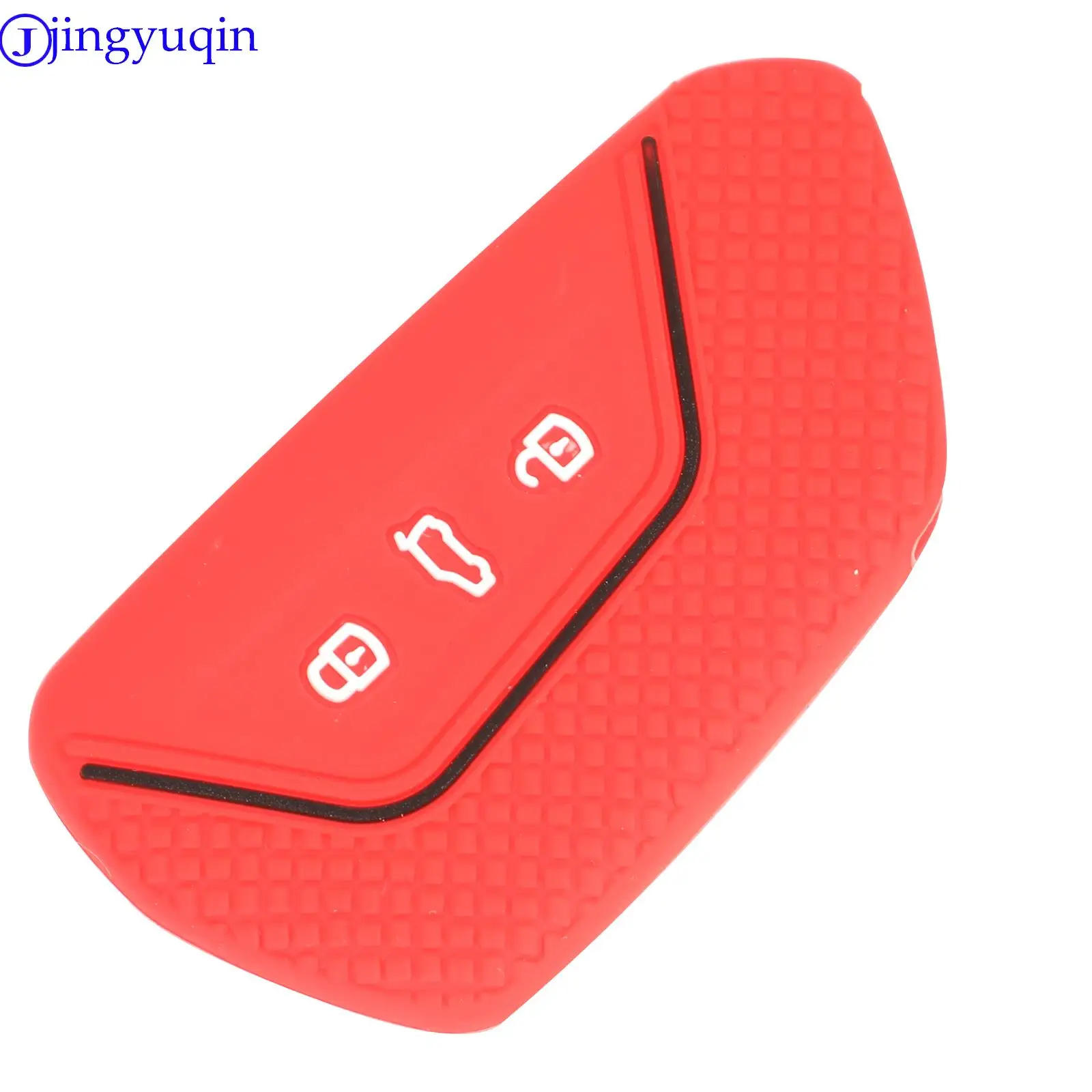 jingyuqin Silicone Car Key Case Remote Protector Cover Skin Smart Keychian Holder For VW Volkswagen Golf 8 Mk8 2020 Skoda