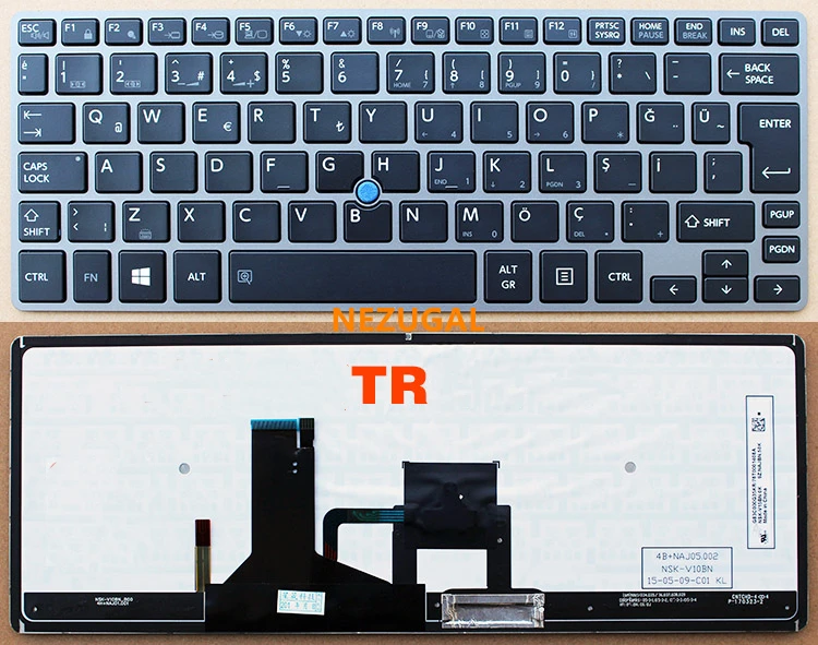 Imagem -02 - Teclado Retroiluminado para Toshiba Portege Z30 Z30t a b c Z30-a Z30t-a Z30t-a1310 Z30-a1302 Z30-c Z30t-b Long Cabo