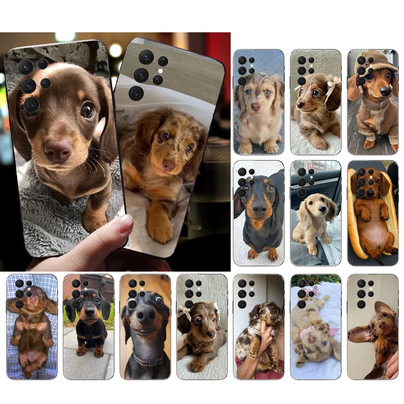 

Чехол для телефона Samsung Galaxy S25 S24 S23 S22 S21 Ultra S24 S23 S22 S21 S25 Plus S24 S25 FE Такса Собака