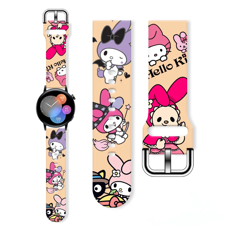 

Sanrio Melody 20mm Printed Strap for Samsung Galaxy Watch 6/5 40mm 44mm Band Replaceable Bracelet for Amazfit Balance 5pro 45mm