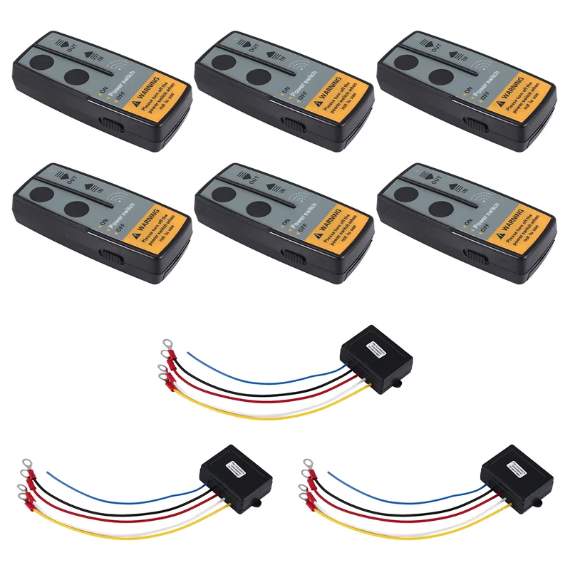 3Set 12V 24V 2.4G 50M Universal Car Wireless Winch Crane Remote Control Controller With Twin Handset Remote Range-A28K