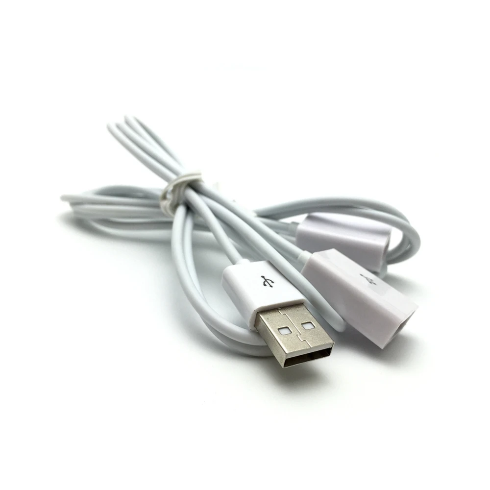 

USB 2.0 male female expansion adapter cable 1 meter 3 foot USB data extension cable white PVC metal