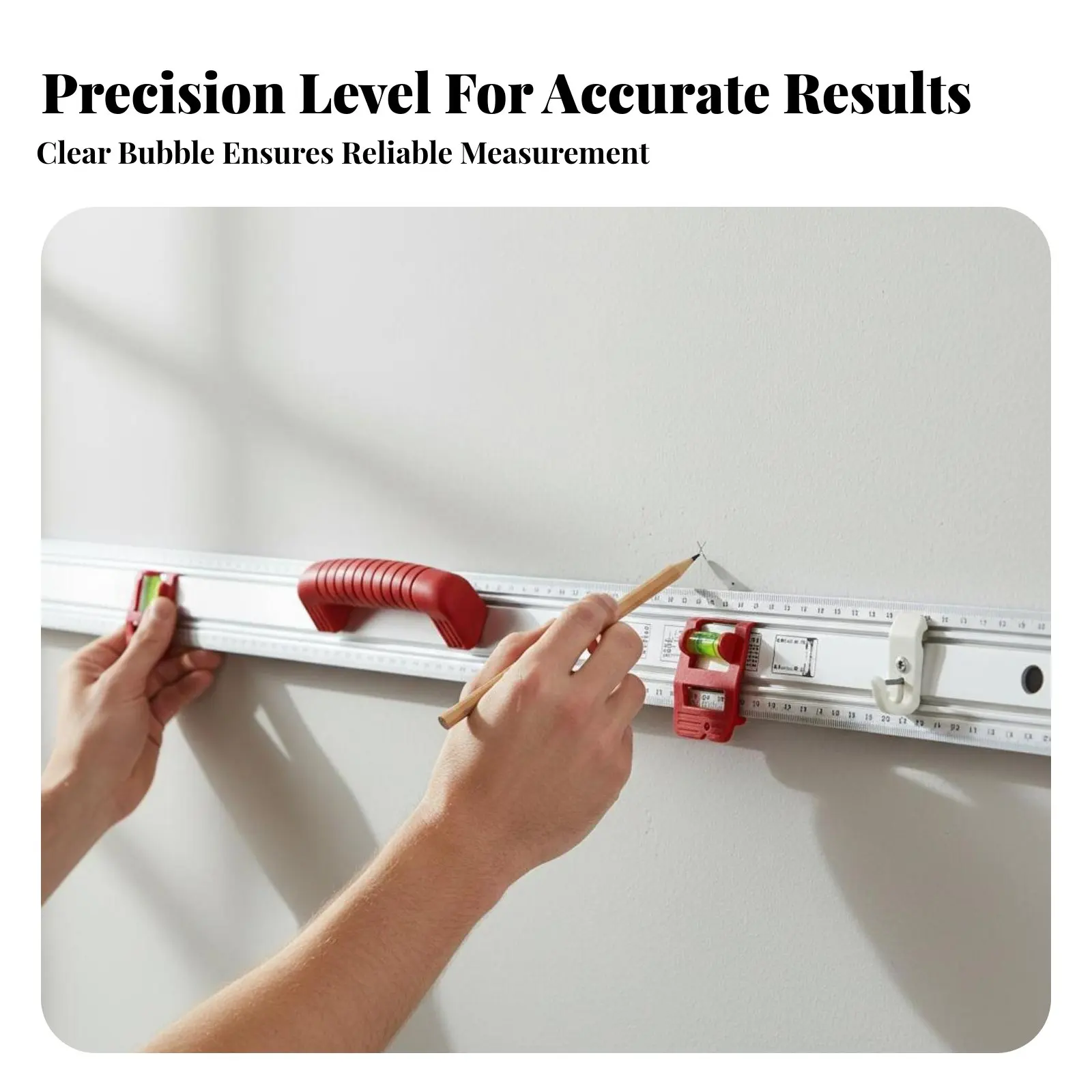 Picture Hanging Level Tool Versatile Multifunctional Positioning Ruler Aluminum Straight Border with Level Wear-Resistant