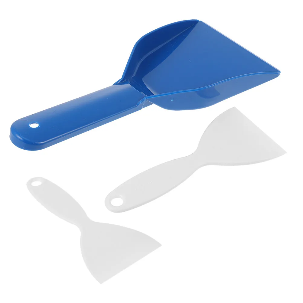 

3Pcs Plastic Ice Scraper Snow Tool Set for Car Windshield Freezer Frost Removal Ergonomic Snow Remover Ice Scraper