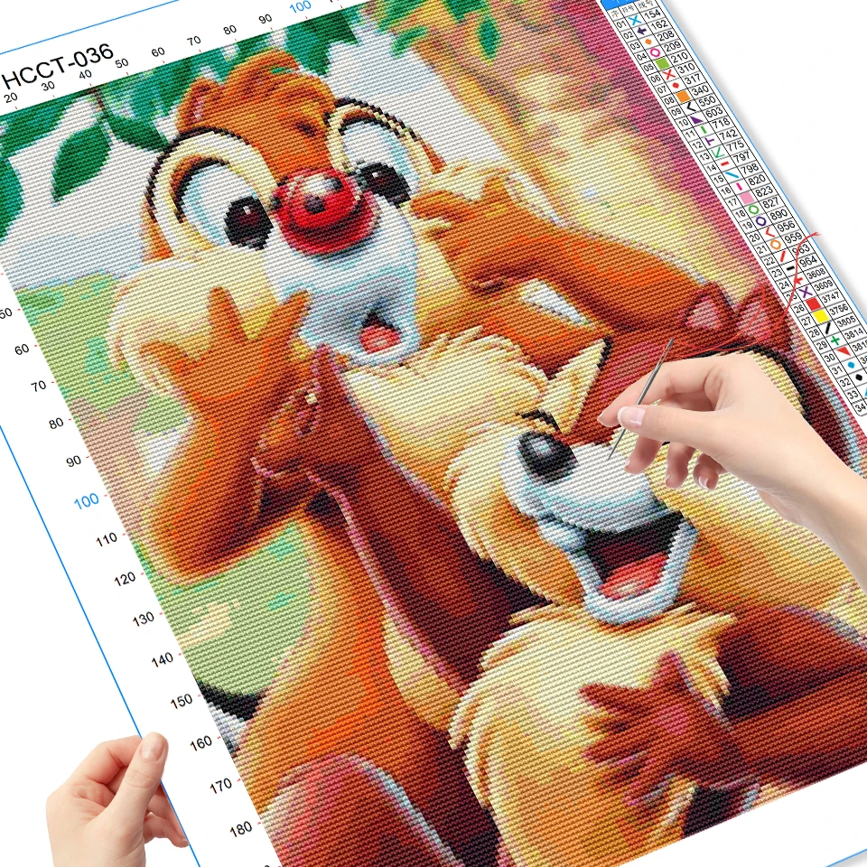 Disney The King Lion Cross Stitching Kits Simba Embroidery Tod Copper Cartoon Art Printed Canvas Needlework Chip Dale Child Gift