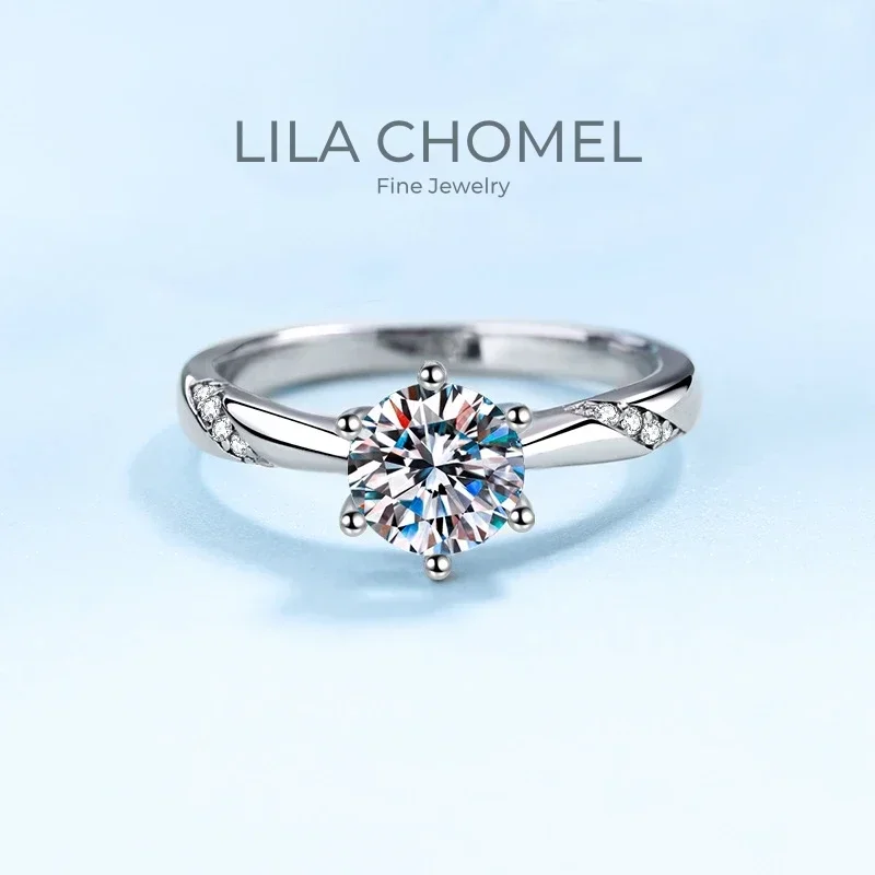

Engagement Women 18K White Gold Wedding Band VVS1 D Color 0.5/1/2CT Moissanite Diamond Birthday Gift Girl Valentine's Day Rings