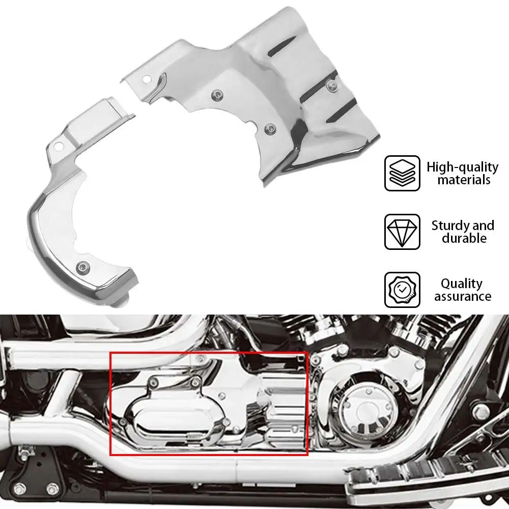 Motorcycle Engine Transmission Interface Trim Cover Iron Chrome For Harley-Davidson Softail 2007-2017 Accessories