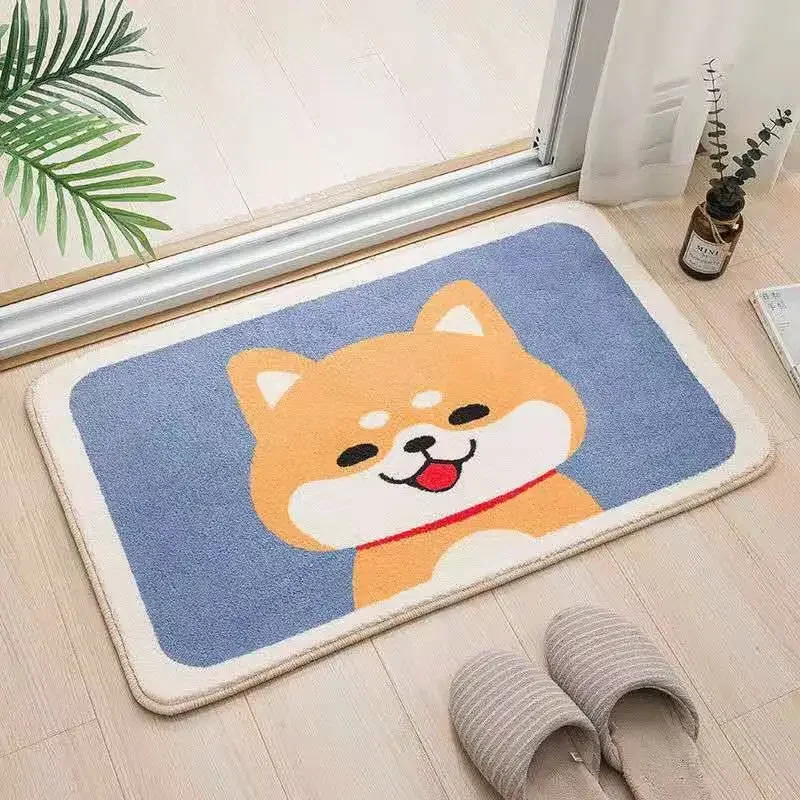 

Cartoon Cute Imitation Cashmere Carpet Bathroom Bathroom Absorbent Household Entrance Mat Bedroom Carpet Can Be Determined