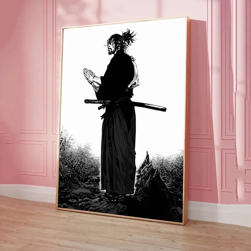 Vagabond Manga Poster Sticky Posters Retro Kraft Paper Sticker DIY Room Bar Cafe Aesthetic Art Wall Painting