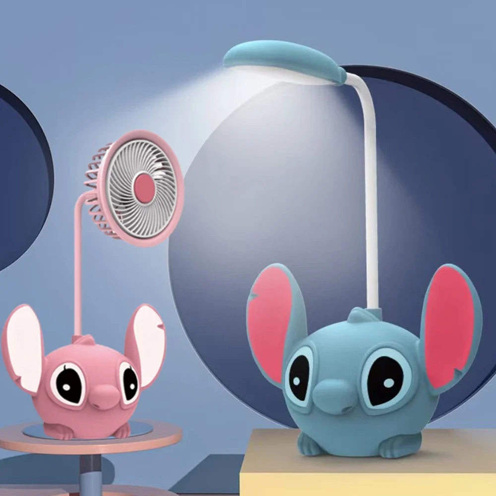 Disney Lilo & Stitch Led Desk Lamp With Pencil Sharpener Foldable Light Cute Desk Lamp Usb Recharge Light Gift From Classmates