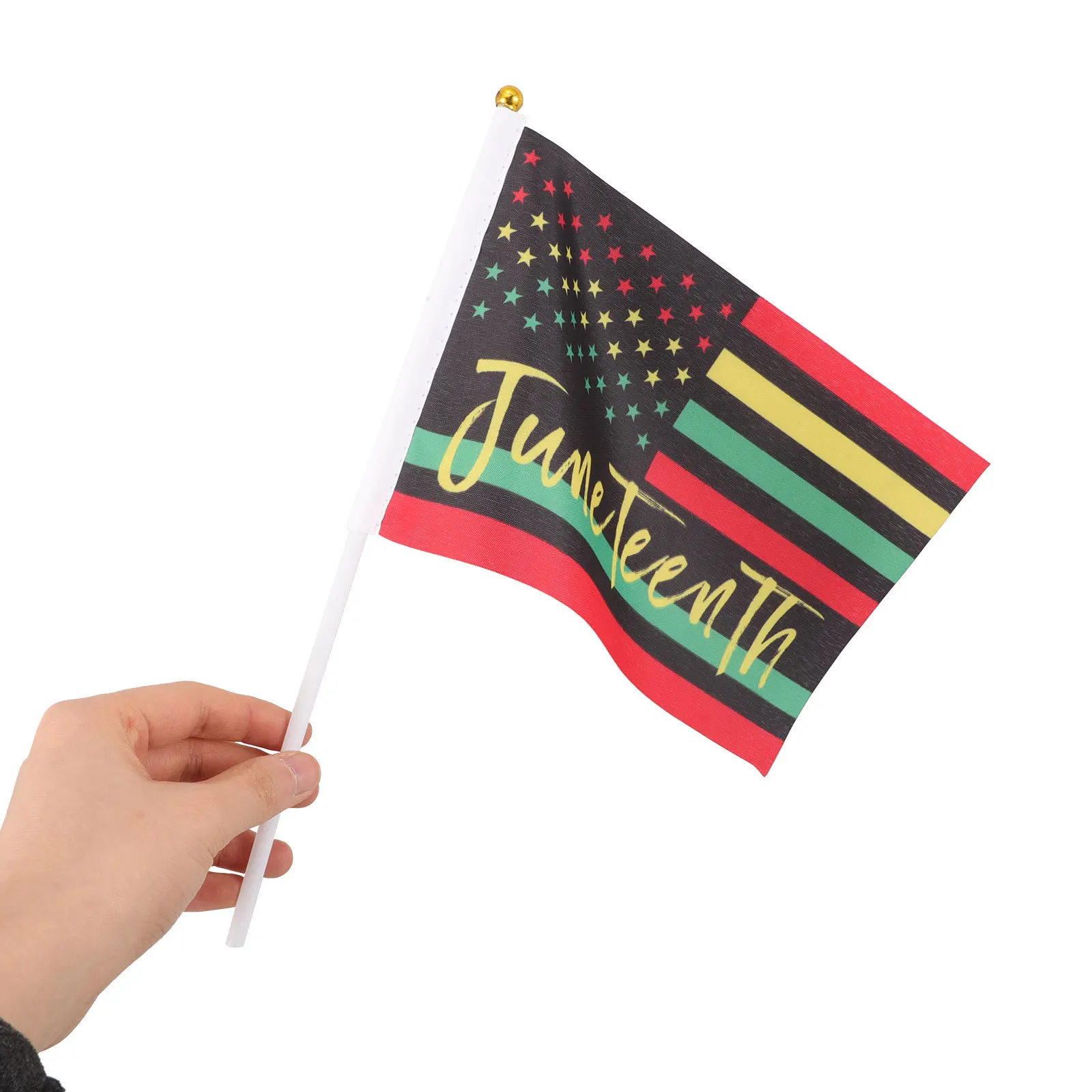 

100Pcs Juneteenth Hand Waving Flags Day Parade Decorations Sturdy Faderesistant Mini