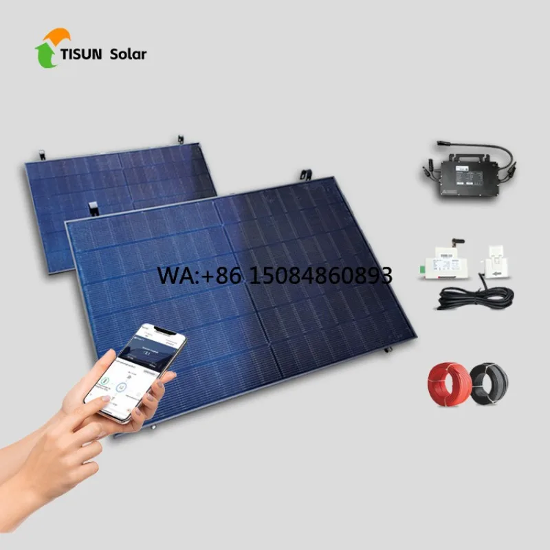 Balcony solar power generation   8000W On Grid Balcony Mounting Solar System 450W Panels and Micro Inverter Home Use