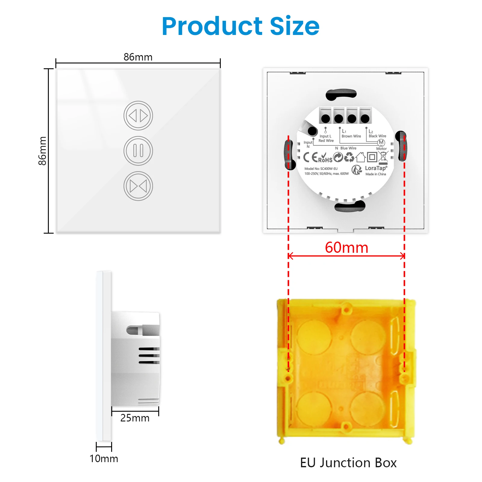 Tuya Smart Life RF WLAN Smart Vorhang- und Rolladen-Schalter Google Home Alexa Echo Sprachsteuerung Smart Home App Timer – Detail 10