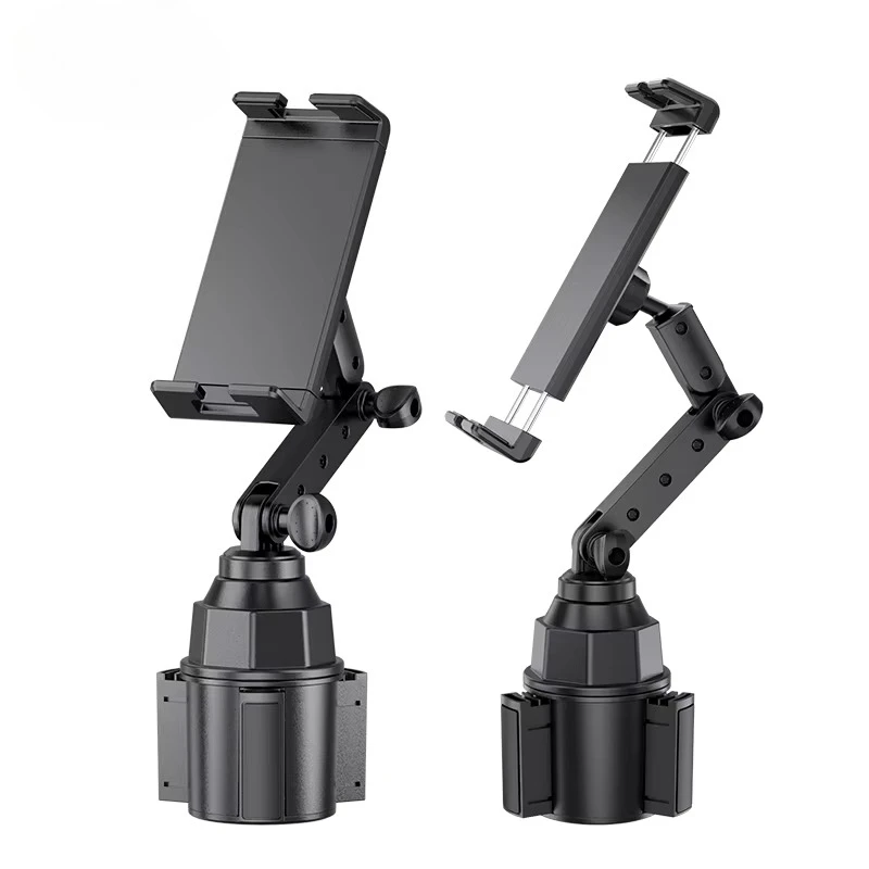 

Factory Direct 2-in-1 ABS Car Cup Holder Tablet Mount Extendable Base with 360° Rotation Dual 180° Joints Stable for iPad Phone