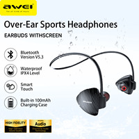 Awei A847BL Wireless Bluetooth Sport Earphones HD Sterep Sound Neckband With Microphone For IPX4 Waterproof Running Earphone
