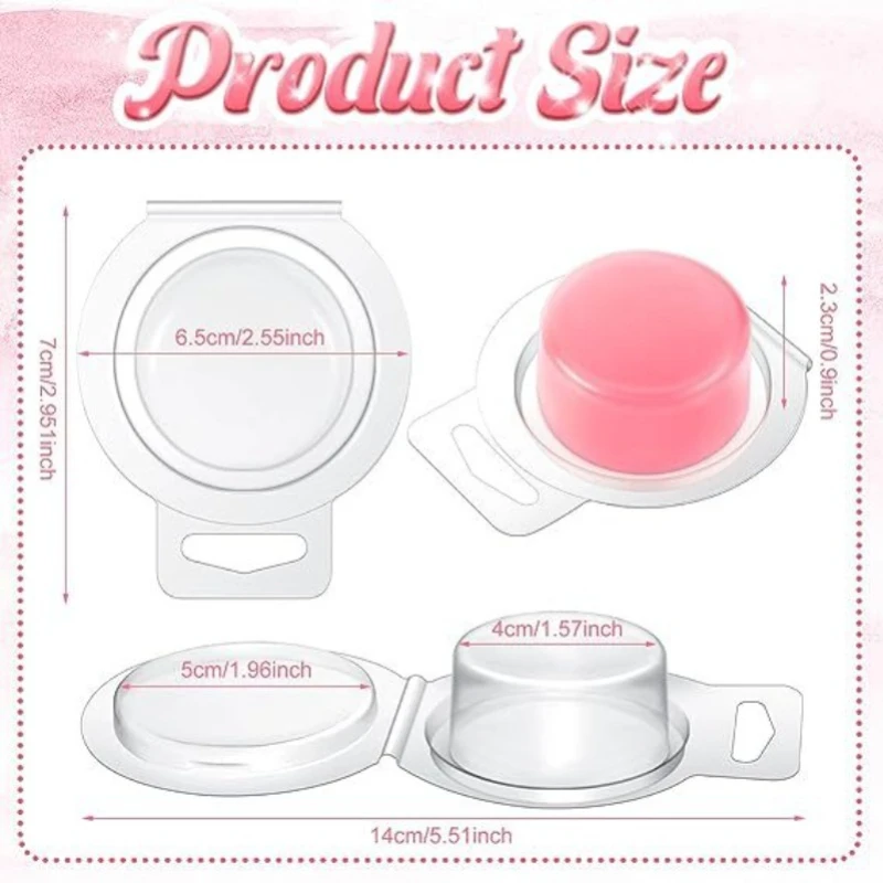 20/50pcs Clear Plastic Wax Melt Molds 1oz Square Circular Clamshell Containers for DIY Candles Soap Making Pet-Friendly Reusable view 5