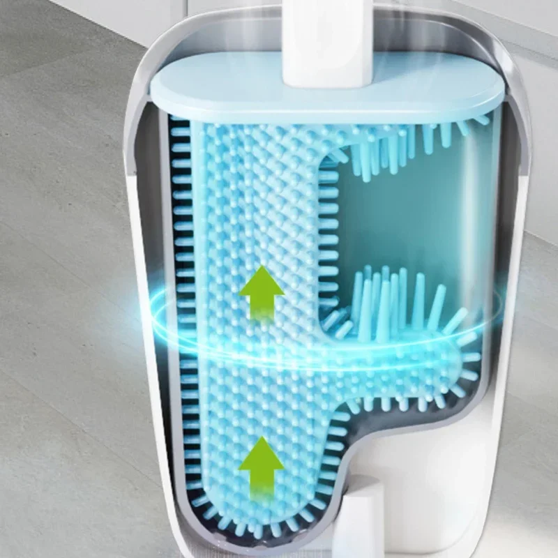 家庭用220vトイレトイレブラシセット、デッドコーナーなし、ロングハンドル家庭用クリーニングブラシ、柔らかい毛、トイレブラシ、マジックツー
