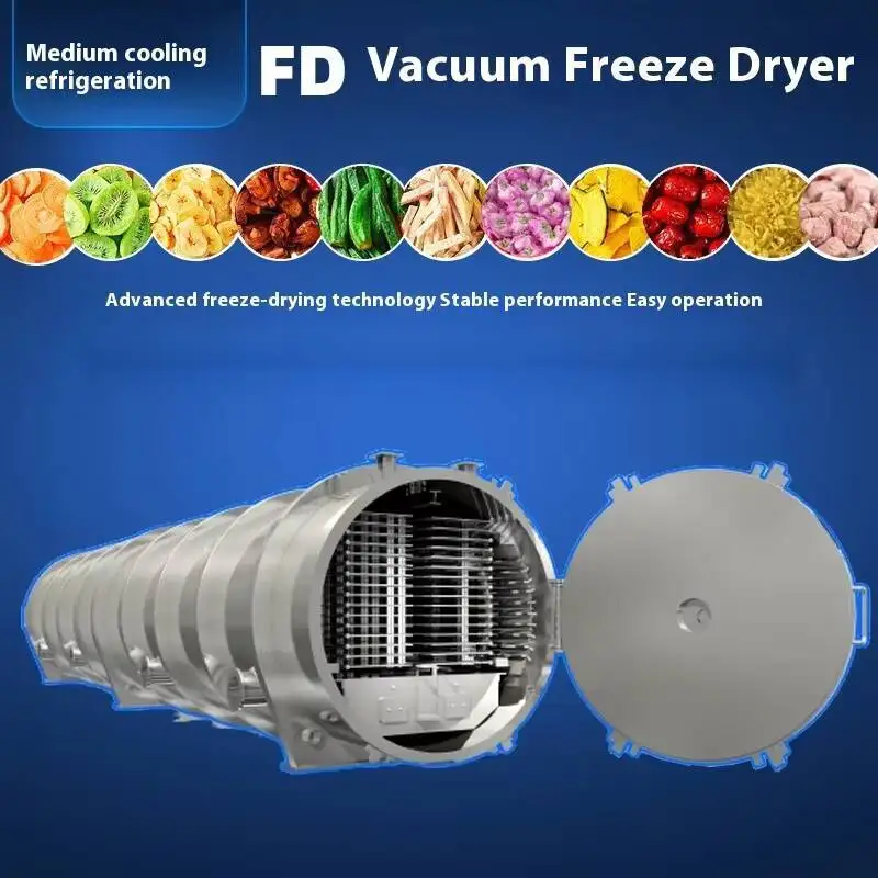 Commercial Machine Production Line Pet Food Strawberry Tea Equipment Vacuum Freeze Dryer
