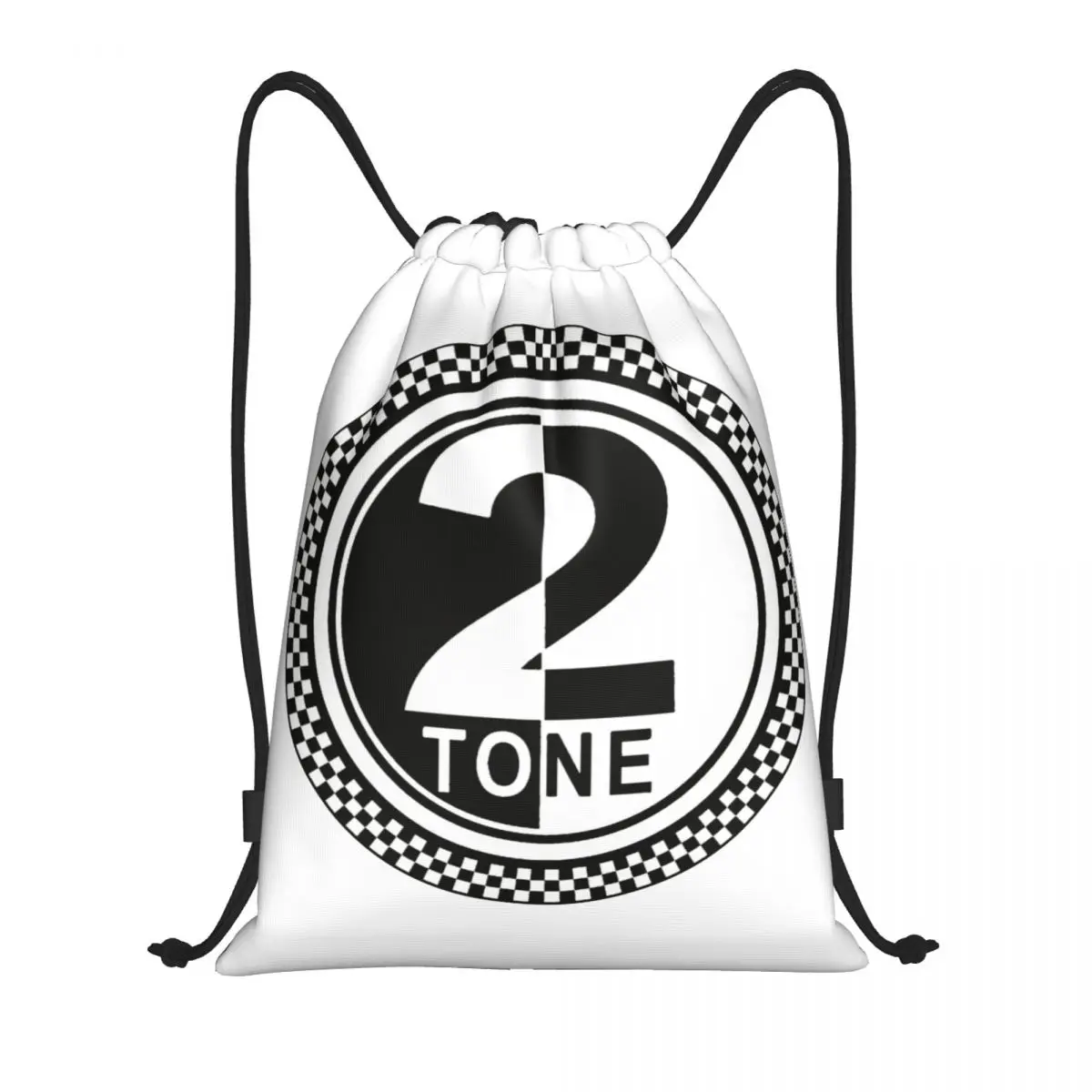 British Ska Legends Of 2 Tone Music Band Drawstring Backpack Sports Gym Bag Two-tone Ska-rock String Sackpack for Hiking