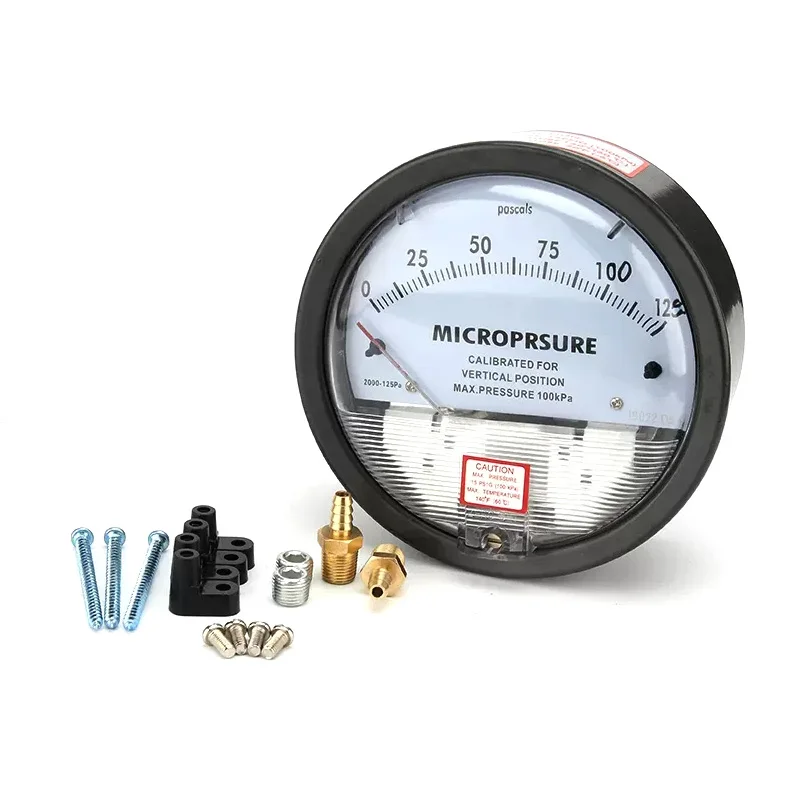 Micro Pressure Gauge Differential Pressure Gauge Round Pointer For Medical Health Microelectronics