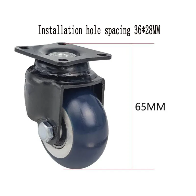 2 Inch PU Swivel Caster Aluminum Core Wheel 45kg Load Capacity 80A Hardness 23mm Width Driven for AGV Robot