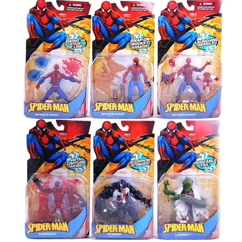 Hasbro Venom  Spider Man Carnage Lizard Action Figure Boxed Toys Joint Movable Statue Model Doll Collectible Kids for Toy Gift