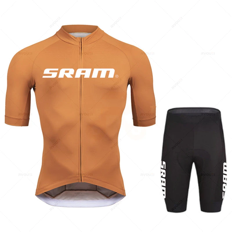 2023 Sram Radfahren Jersey Sets Sommer Kurzarm Fahrrad Atmungsaktive herren MTB Fahrrad Kleidung Maillot Ropa Ciclismo Uniform Anzug 3