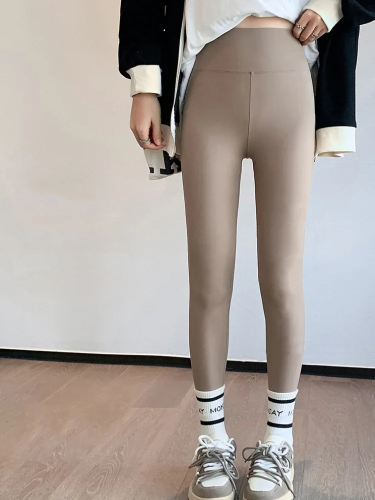 Herbst Gebürstet Shark Leggings Hosen Frauen Nahtlose Nackt Gefühl Hohe Taille Schlank Legging Winter Yoga Sport Fitness Leggings