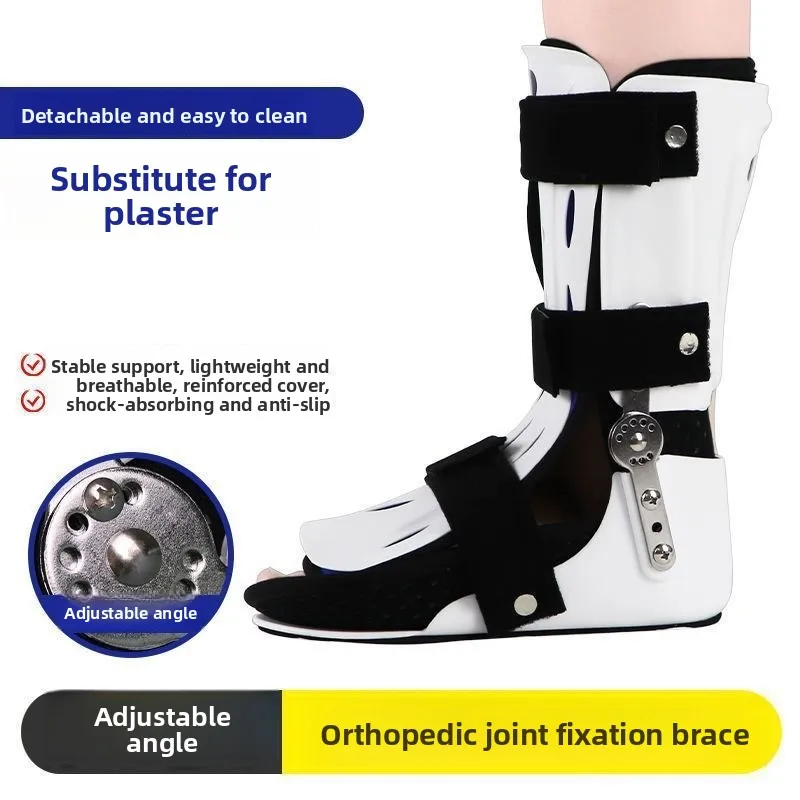 Adjustable Hinged Ankle Brace Foot Drop Corrector Varus Valgus Calf Fracture Stabilizer Breathable Ankle Joint Leg Foot Support