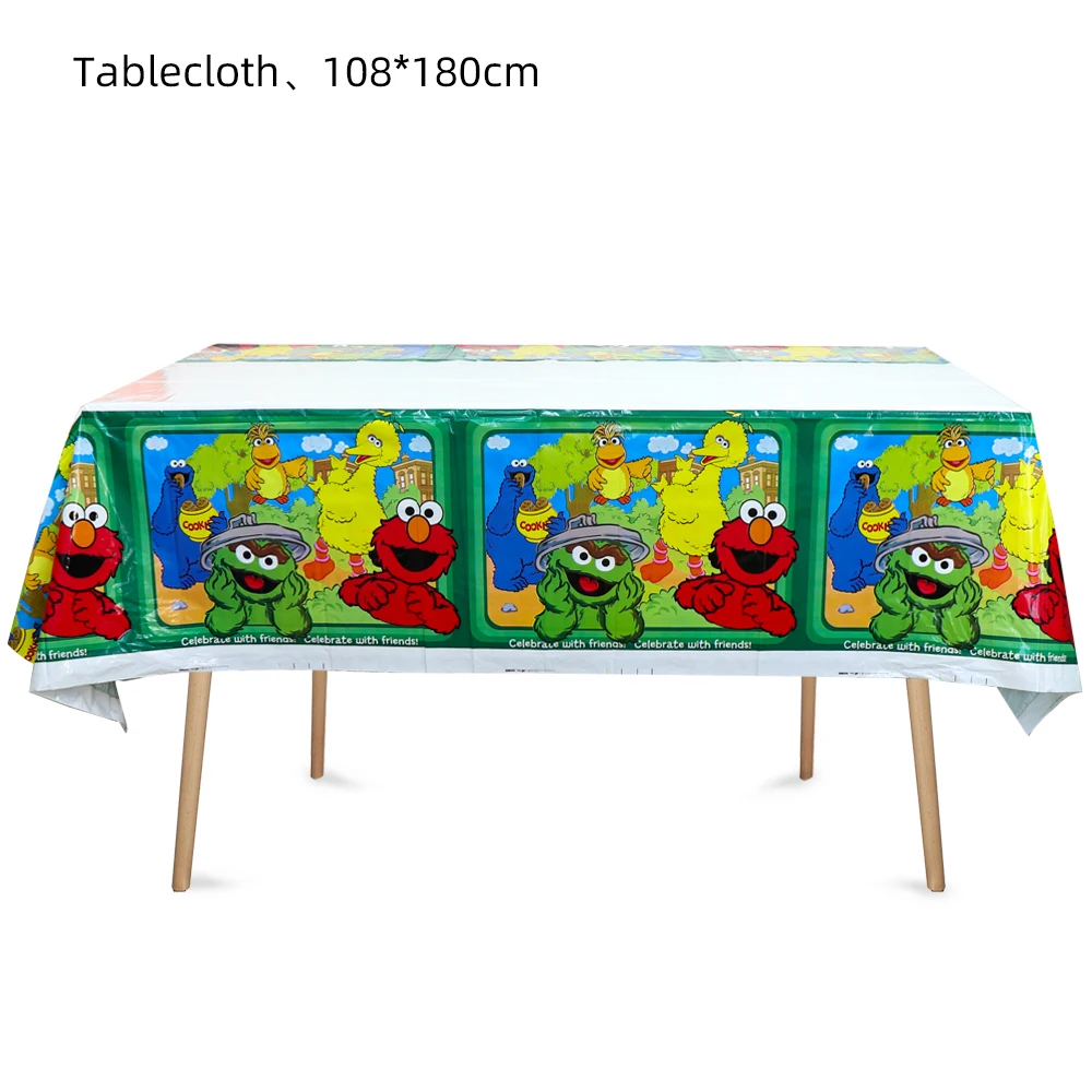 Cartoon Sesamstraße Geburtstagsparty Dekorationen Ballons Teller Becher Banner Tischgeschirr-Set für Babyparty Gastgeschenke Kindergeschenk – Detail 5