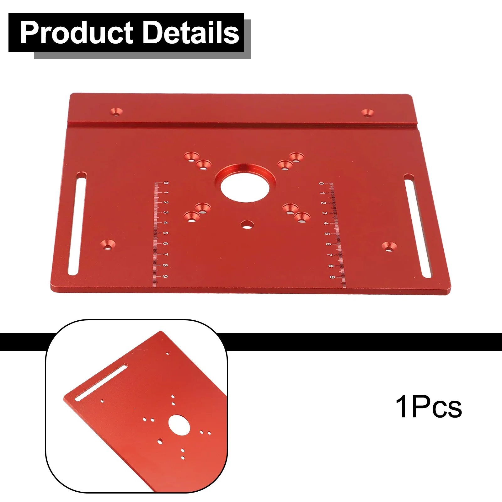 1pc piastra di inserimento del tavolo del router in lega di alluminio taglierina per la lavorazione del legno piastra di vibrazione per fresatura del legno elettrica sostituire le parti degli accessori