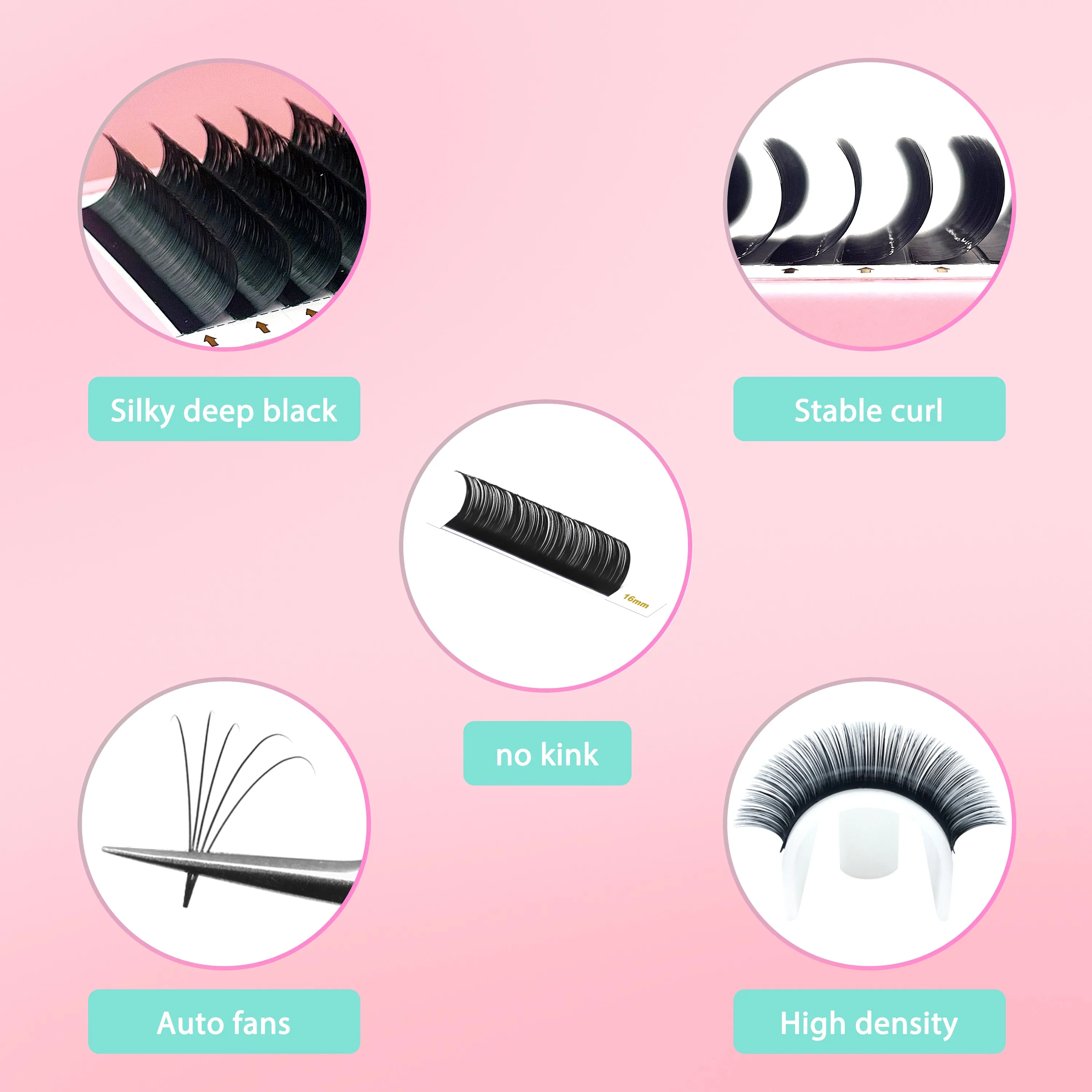 ARTSTAR 12Rows Easy Fan Lashes Volume Extensions  CC DD C D Curl  8-20mm Easy Fannng Eyelash Extensions Super soft Cilia