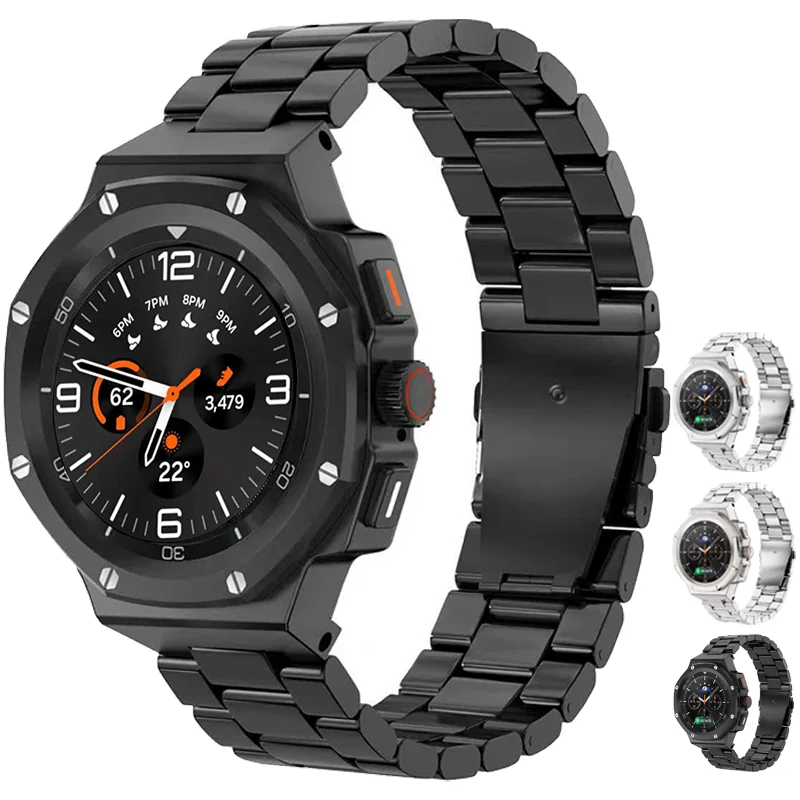 

Luxury Modification Kit For Samsung Galaxy Watch 8 44mm 40mm Metal Case+Strap For Samsung Watch 8 Classic 46mm Refit Mod Kit