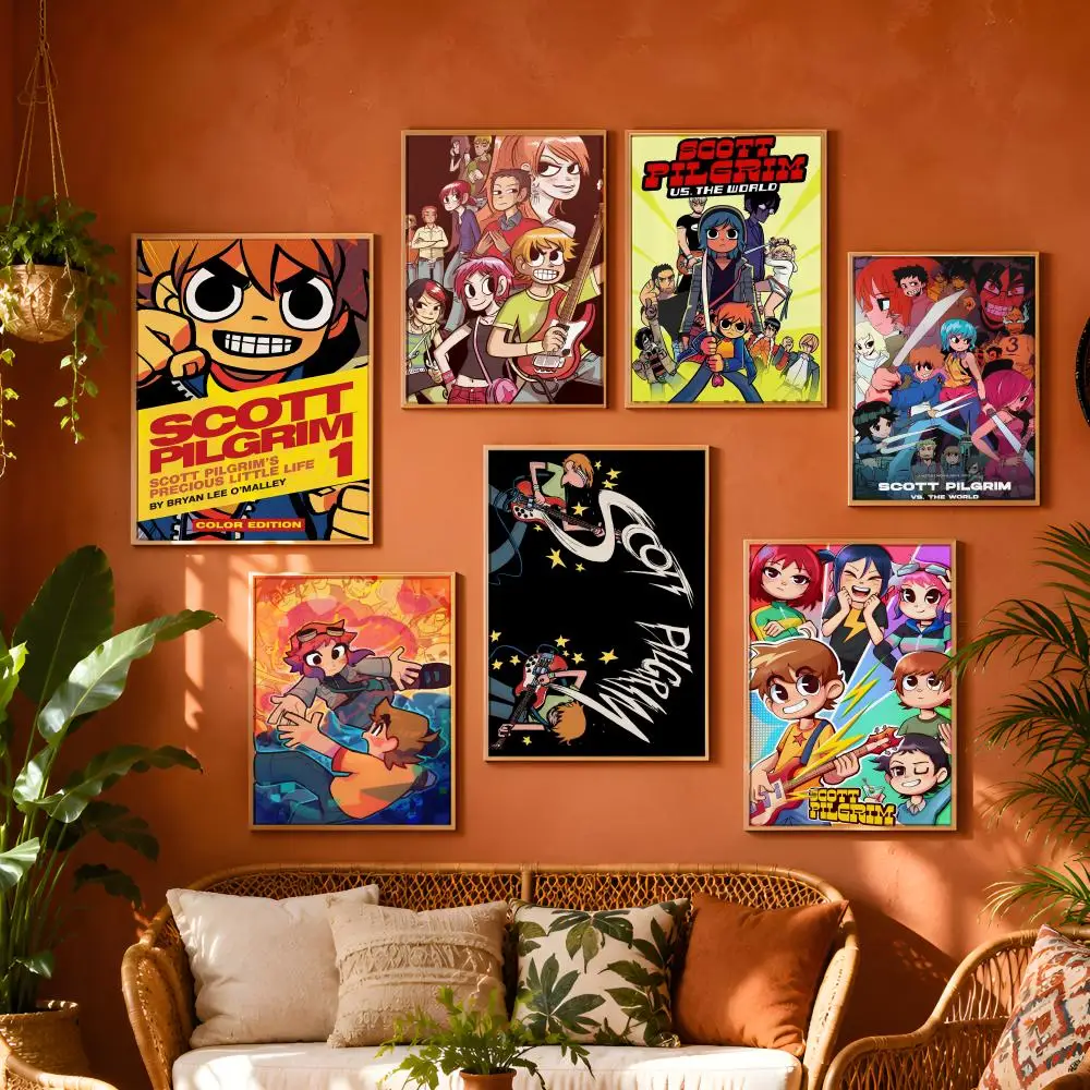 Anime S-Scott P-Pilgrim Takes Off Nordic Art Print Ready to Apply Kids Room House Decoration Bubble Free Poster