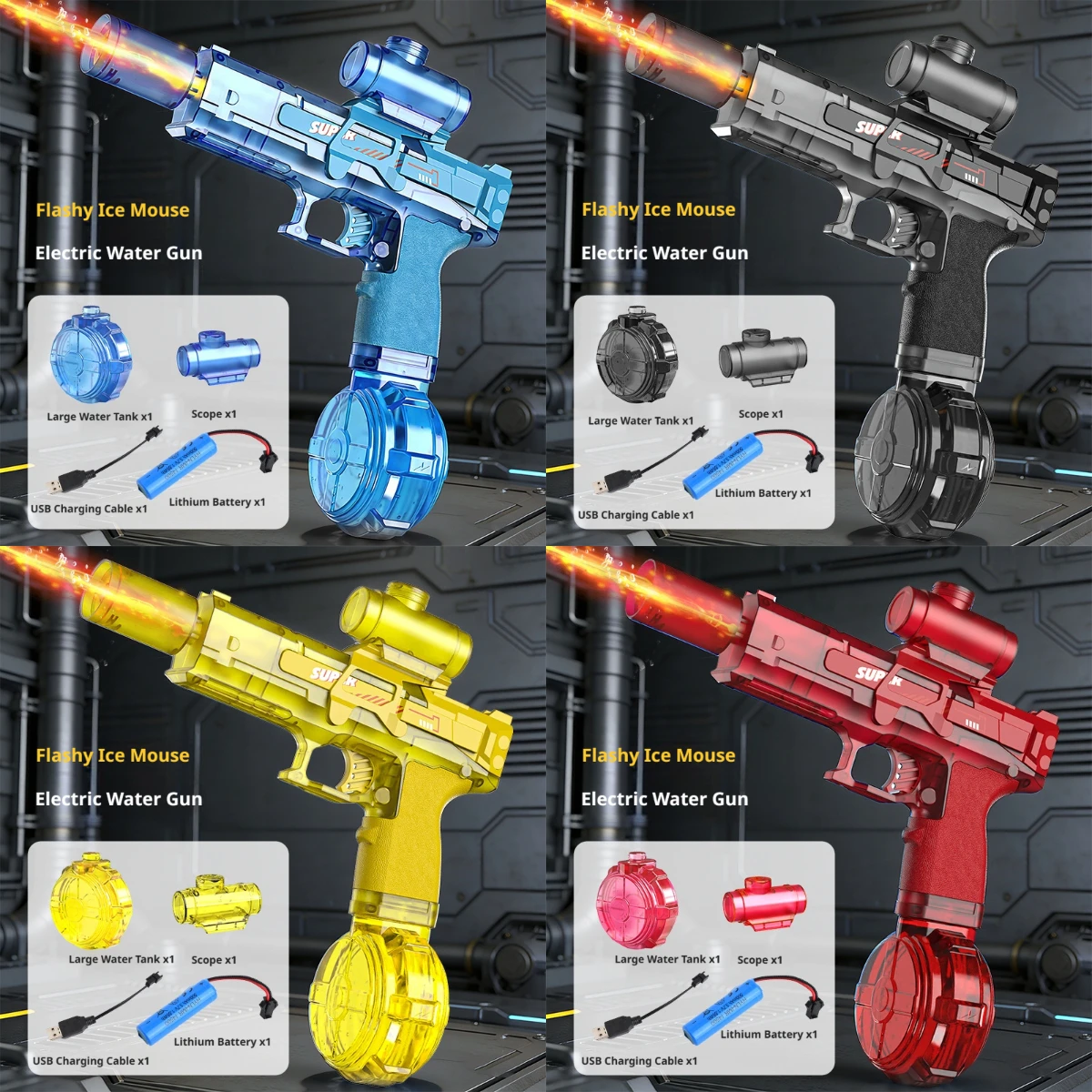 

Electric Water Gun Toy Portable Large Capacity Automatic Continuous Electric Water Gun Kids Outdoor Water Toys