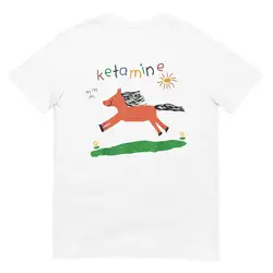 Ketamin Shirt Men's Cotton T-Shirt O-Neck Tees Short Sleeve Clothes Big Size