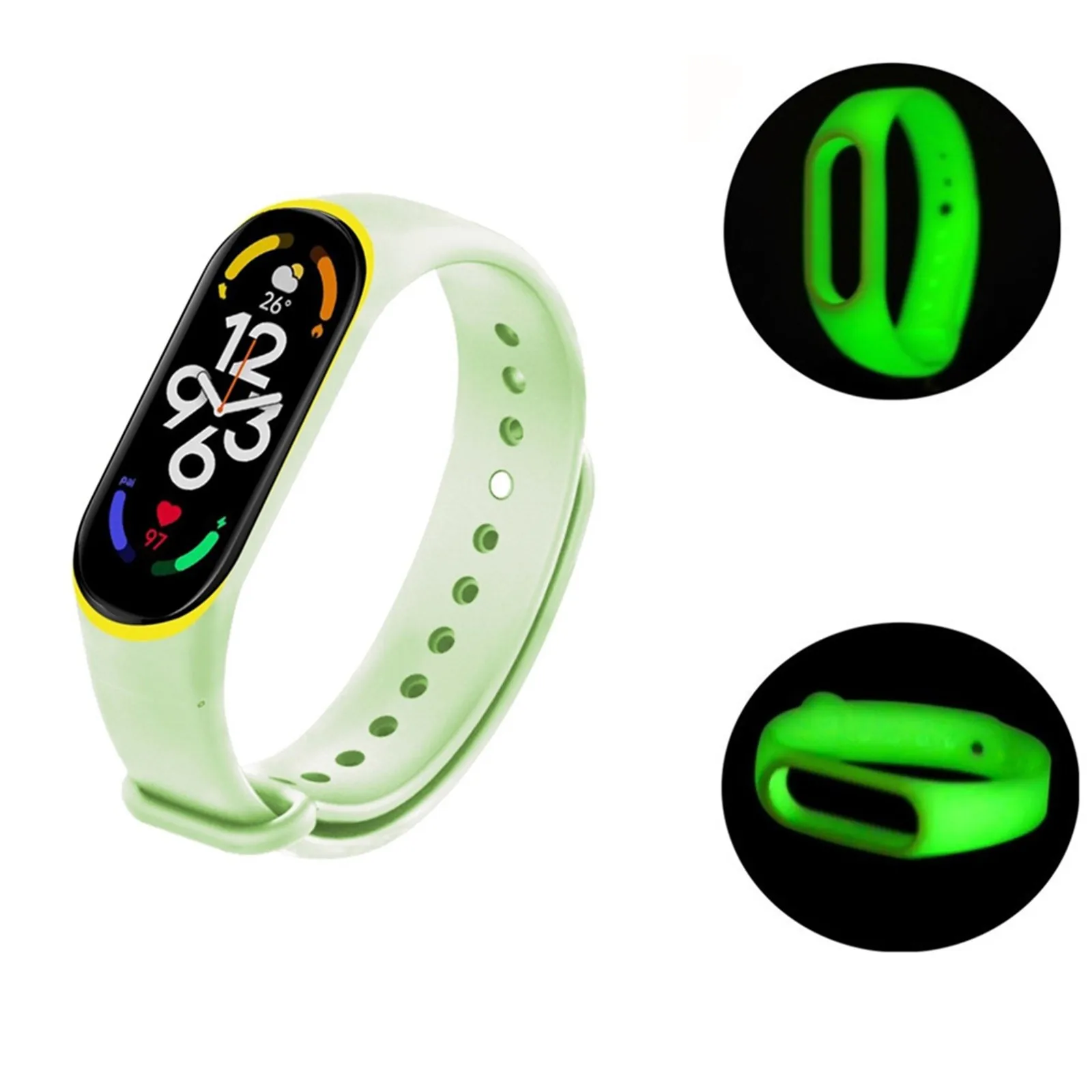 High Quality Suitable Compitable For Xiaomi Mi Band 7\7 Nfc Smart Bracelet Luminous Silicone Bracelet Wristband