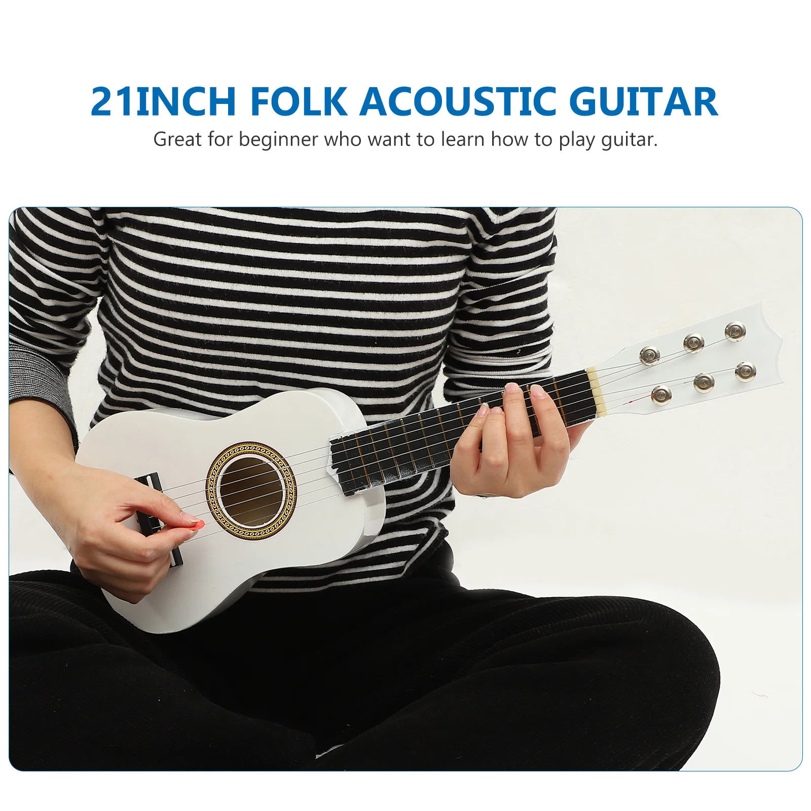 

21 Inch 'S Guitar For Beginner Musical Instrument Lightweight Acoustic Folk Travel Ukulele Portable