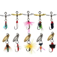 10pcs Bionic Fly Fishing Bait hook Trout Jigs Flies Insects Lures Fishing Tackle Fly Fishing Lures Kit Spinner Swim Bait