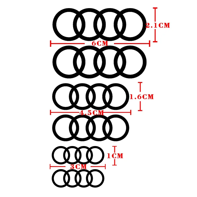 Car Brake Caliper Sticker Heat Resistant Decals Auto Accessories forAudi A3 A4 B5 B6 A3 8P 8V 8L A5 A6 C6 C5 A1 A7 A8 Q2 Q3 TT